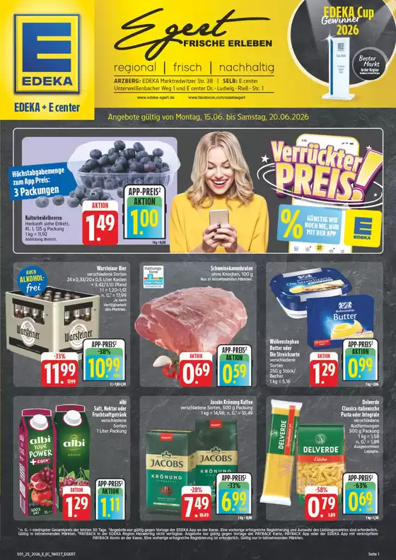 EDEKA Prospekt in Selb | NativeX EDEKA Nordbayern KW25 | 2026-06-14T00:00:00.000Z - 2026-06-20T00:00:00.000Z
