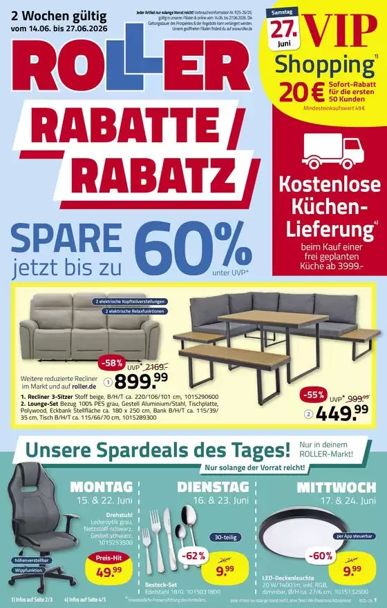ROLLER Katalog | Unser wöchentliches Prospekt | 2026-06-15T00:00:00.000Z - 2026-06-27T00:00:00.000Z