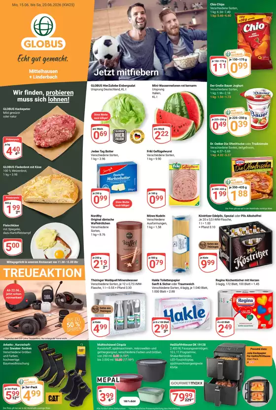 Globus Katalog | Exklusive Deals und Schnäppchen | 2026-06-15T00:00:00.000Z - 2026-06-20T00:00:00.000Z