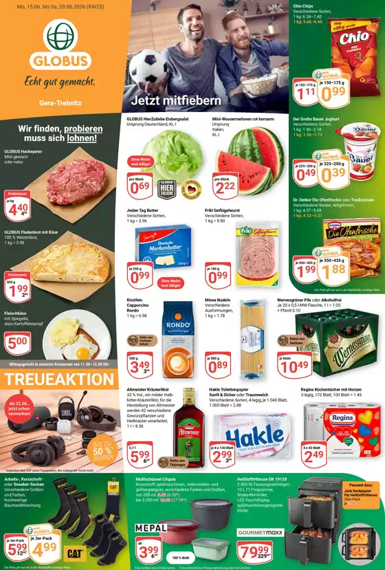 Globus Katalog | Unsere besten Deals für Sie | 2026-06-15T00:00:00.000Z - 2026-06-20T00:00:00.000Z