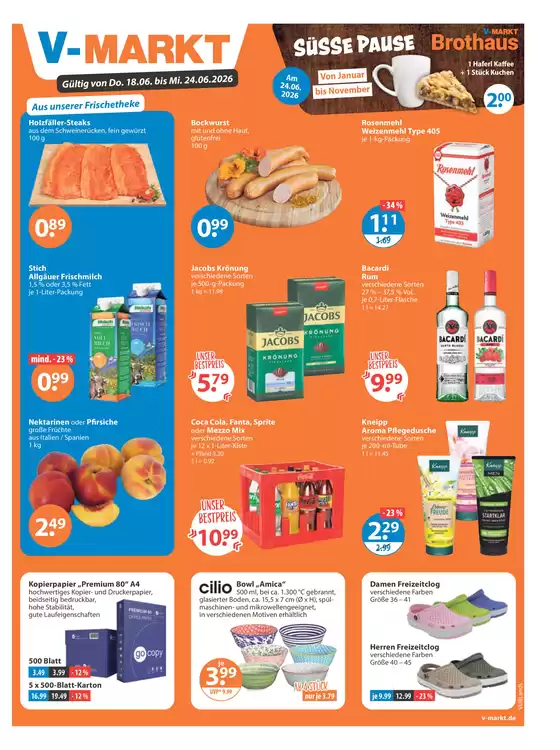 V Markt Katalog | Aktuelle Schnäppchen und Angebote | 2026-06-18T00:00:00.000Z - 2026-06-24T00:00:00.000Z