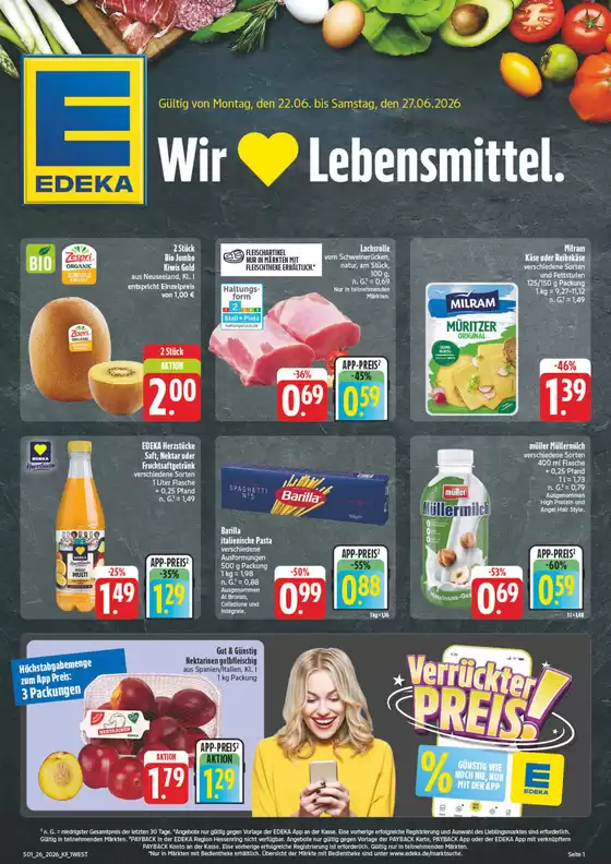 EDEKA Katalog in Borken | NativeX EDEKA Nordbayern KW26 | 2026-06-22T00:00:00.000Z - 2026-06-27T00:00:00.000Z