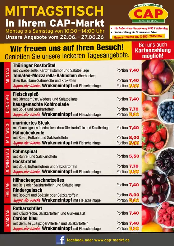 CAP Markt Katalog | Exklusive Deals für unsere Kunden | 2026-06-22T00:00:00.000Z - 2026-06-27T00:00:00.000Z