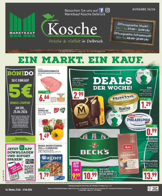 Marktkauf Katalog | Top-Angebote für Sparfüchse | 2026-06-22T00:00:00.000Z - 2026-06-27T00:00:00.000Z