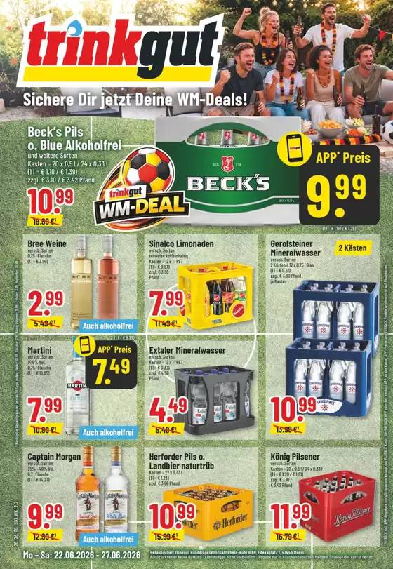trinkgut Katalog in Breitenburg | Exklusive Deals für unsere Kunden | 2026-06-22T00:00:00.000Z - 2026-06-27T00:00:00.000Z