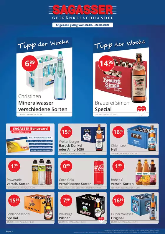 Sagasser Katalog | Sagasser flugblatt | 2026-06-22T00:00:00.000Z - 2026-06-27T00:00:00.000Z