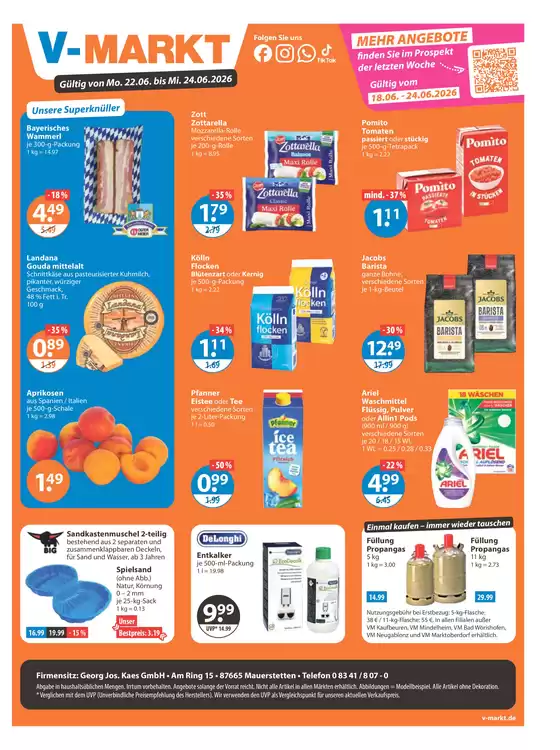 V Markt Katalog | Exklusive Deals für unsere Kunden | 2026-06-22T00:00:00.000Z - 2026-06-24T00:00:00.000Z