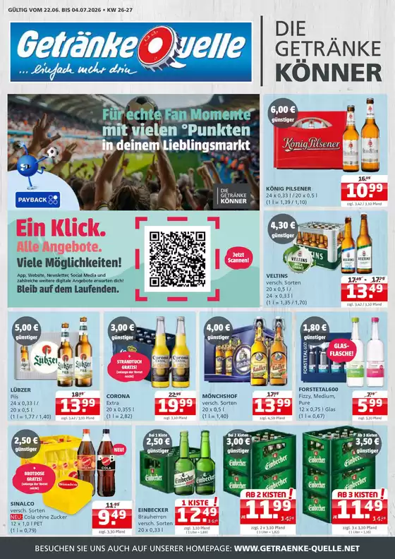 Getränke Quelle Katalog | Aktuelle Sonderaktionen | 2026-06-22T00:00:00.000Z - 2026-07-04T00:00:00.000Z