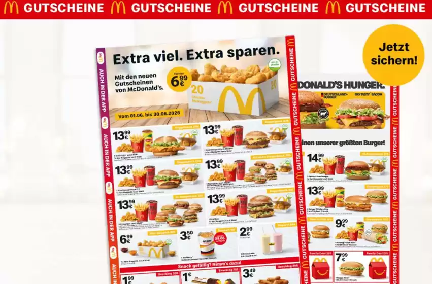 McDonald’s Katalog | Extra Viel. Extra Sparen. | 2026-06-24T00:00:00.000Z - 2026-06-30T00:00:00.000Z