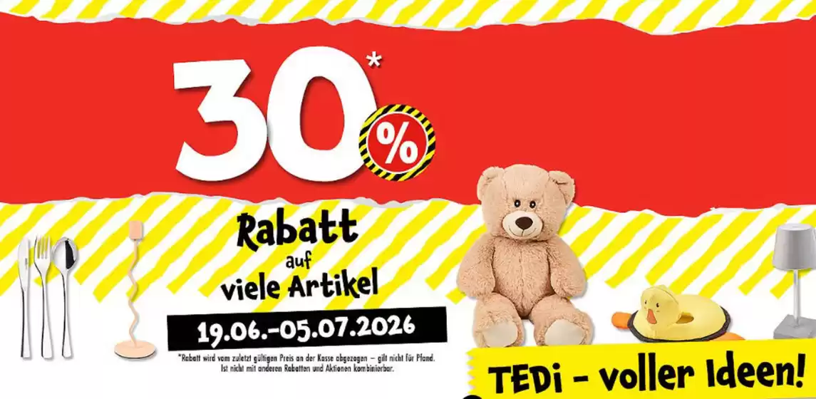 TEDi Katalog | 30% Rabatt Auf Viele Artikel | 2026-06-25T00:00:00.000Z - 2026-07-05T00:00:00.000Z