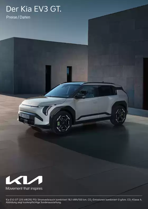 KIA Katalog | Kia Germany EV3 GT Preisliste | 2026-06-26T00:00:00.000Z - 2027-06-26T00:00:00.000Z