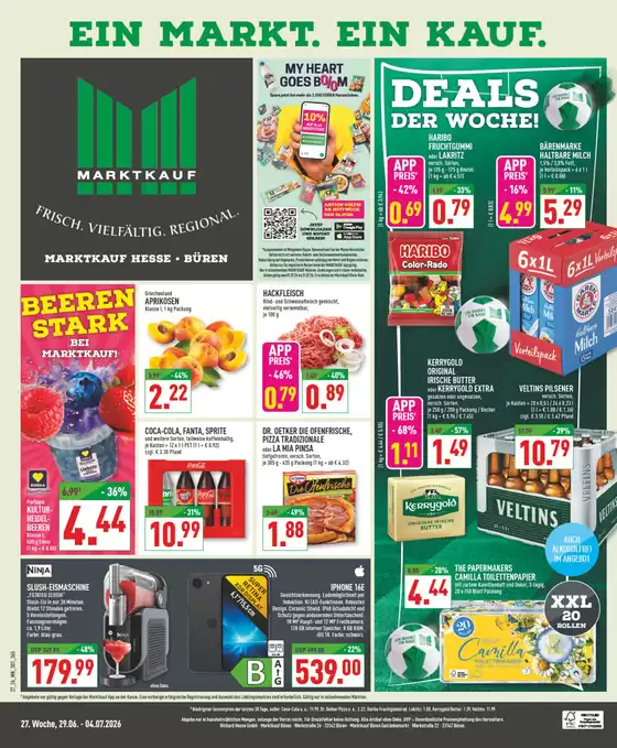 Marktkauf Katalog | Unsere besten Deals für Sie | 2026-06-29T00:00:00.000Z - 2026-07-04T00:00:00.000Z