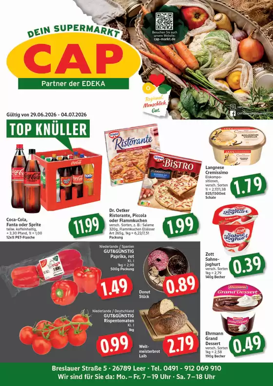 CAP Markt Katalog in Berngau | Neue Angebote zum Entdecken | 2026-06-29T00:00:00.000Z - 2026-07-04T00:00:00.000Z