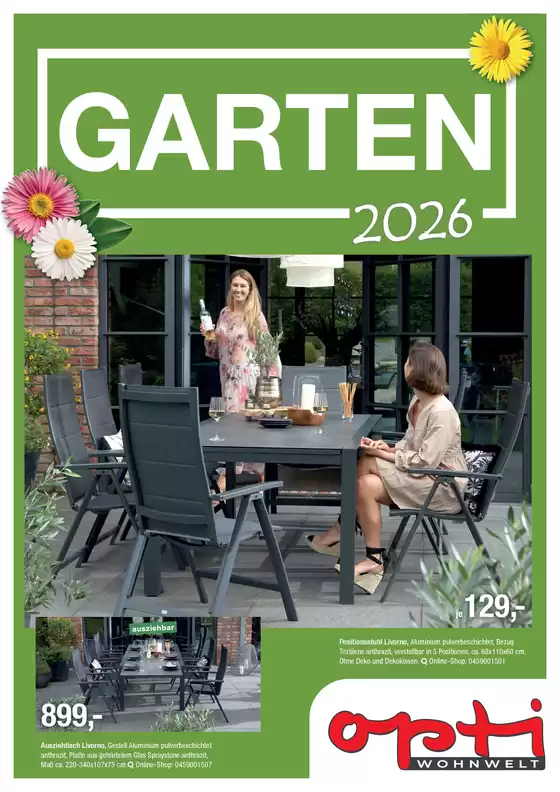 Opti Wohnwelt Katalog in Schweinfurt | Garten 2026 | 2026-06-29T00:00:00.000Z - 2026-07-31T00:00:00.000Z
