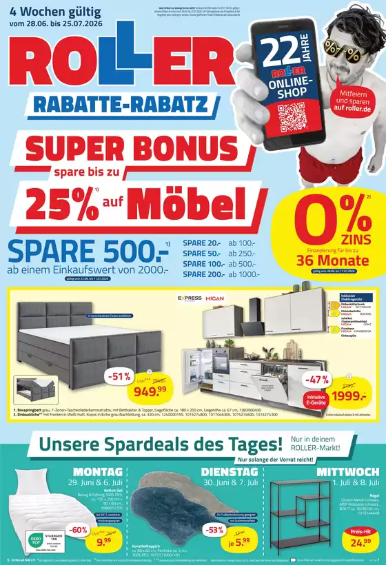 ROLLER Katalog | Unser wöchentliches Prospekt | 2026-06-29T00:00:00.000Z - 2026-07-25T00:00:00.000Z