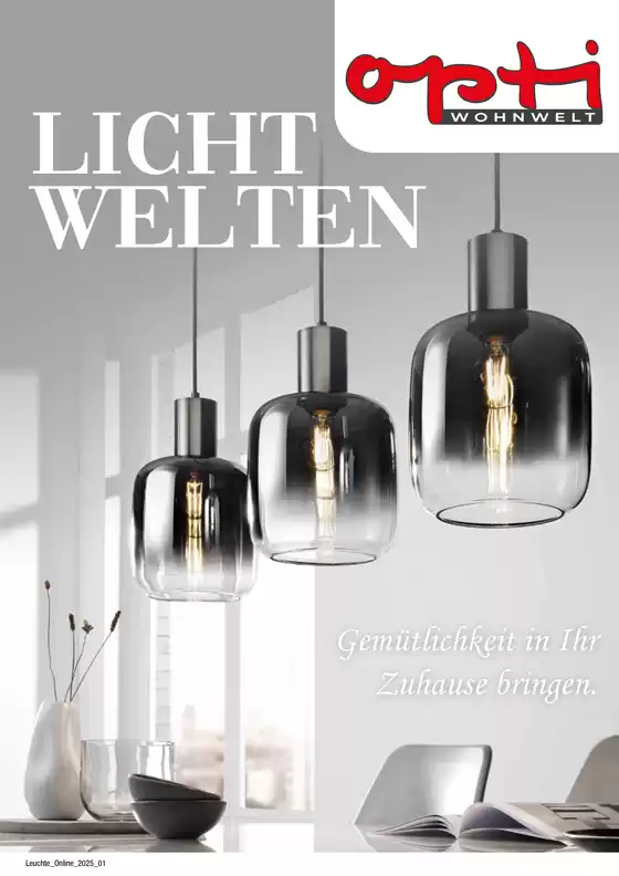 Opti Wohnwelt Katalog | Leuchten Highlights | 2026-06-29T00:00:00.000Z - 2026-07-31T00:00:00.000Z