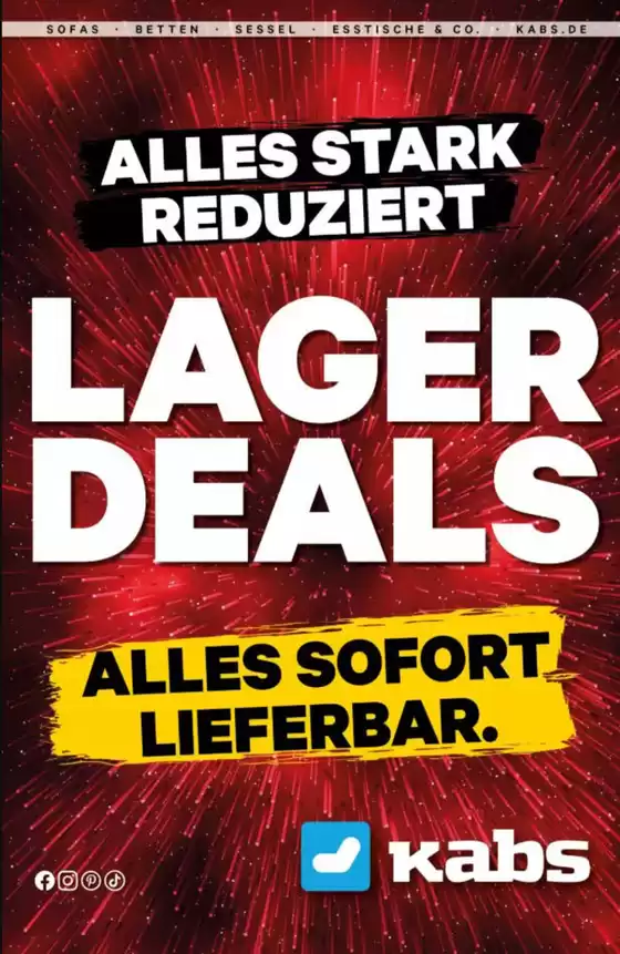 Kabs Polsterwelt Katalog | Lager Deals` | 2026-06-30T00:00:00.000Z - 2026-07-30T00:00:00.000Z