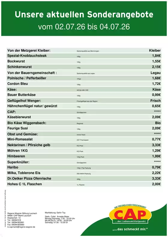 CAP Markt Katalog in Völklingen | Unsere besten Angebote für Sie | 2026-07-02T00:00:00.000Z - 2026-07-04T00:00:00.000Z