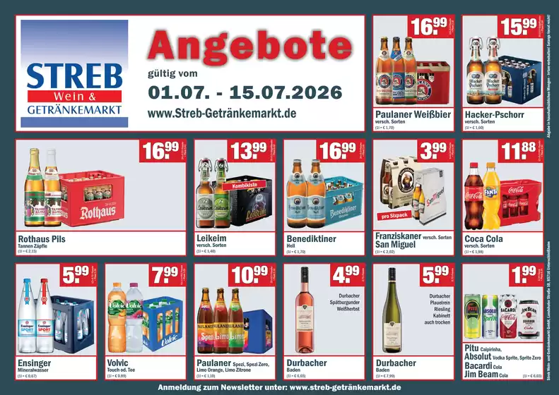 Streb Getränkemärkte Katalog | ` Angebote ` | 2026-07-01T00:00:00.000Z - 2026-07-15T00:00:00.000Z