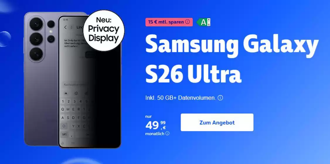 O2 Katalog in Bützow | Samsung Galaxy S26 Ultra ` | 2026-07-01T00:00:00.000Z - 2026-07-22T00:00:00.000Z