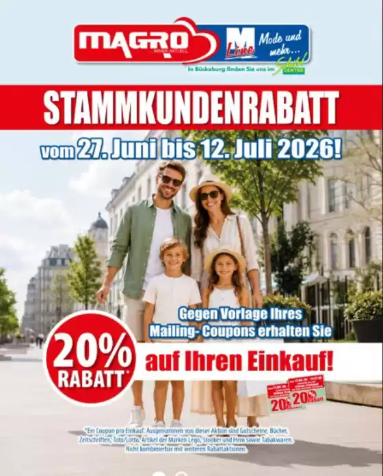 Kaufhaus Magro Katalog | Stannkundenrabatt | 2026-07-01T00:00:00.000Z - 2026-07-12T00:00:00.000Z