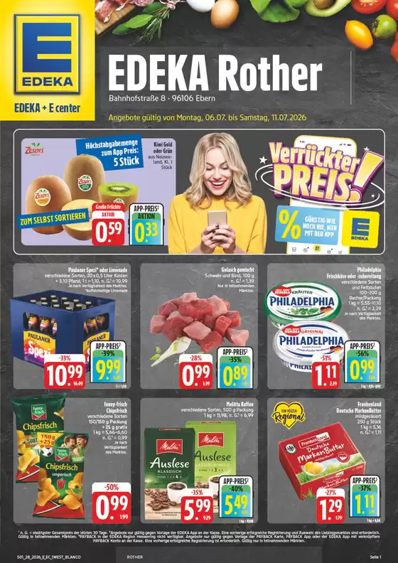 EDEKA Prospekt in Untermerzbach | NativeX EDEKA Nordbayern KW28 | 2026-07-05T00:00:00.000Z - 2026-07-11T00:00:00.000Z