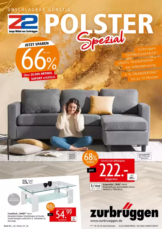 Zurbrüggen Katalog | Z2 Polstermöbel Spezial | 2026-07-02T00:00:00.000Z - 2026-07-11T00:00:00.000Z