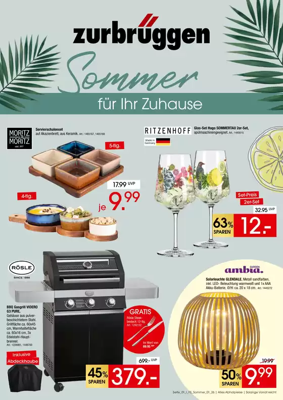 Zurbrüggen Katalog | Sommer für Ihr Zuhause | 2026-06-01T00:00:00.000Z - 2026-08-31T00:00:00.000Z