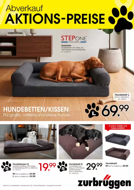 Zurbrüggen Katalog | Hundebetten Abverkauf | 2026-07-02T00:00:00.000Z - 2026-07-13T00:00:00.000Z
