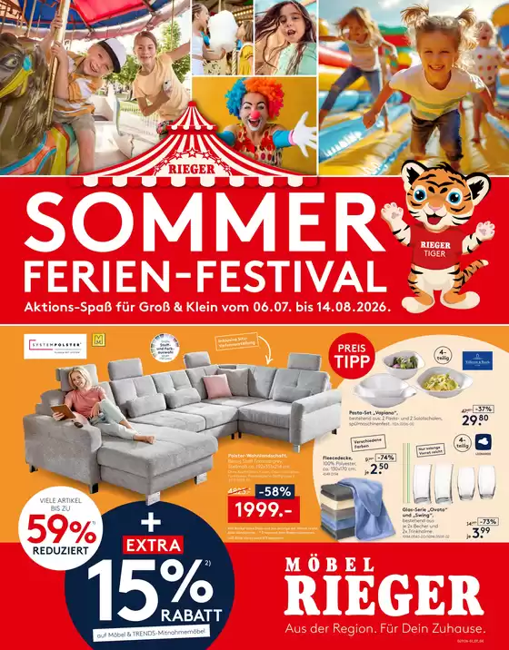 Möbel Rieger Katalog | Aktuelle Sonderaktionen | 2026-07-06T00:00:00.000Z - 2026-08-14T00:00:00.000Z