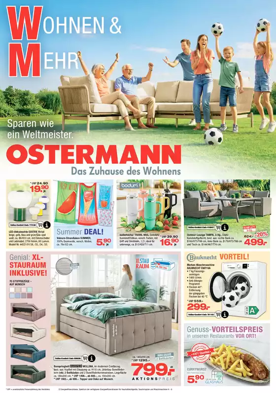 Ostermann Möbel Katalog | Sparen wie ein Weltmeister.  | 2026-07-02T00:00:00.000Z - 2026-07-31T00:00:00.000Z