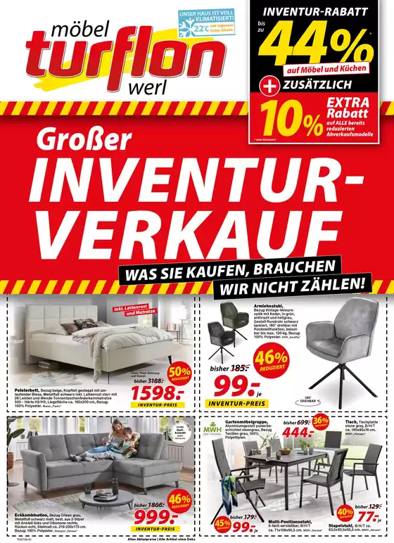 Möbel Turflon Katalog | Großer INVENTURVERKAUF  | 2026-07-02T00:00:00.000Z - 2026-07-12T00:00:00.000Z