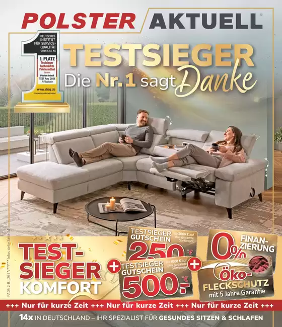 Polster Aktuell Katalog | Test Sieger Komfort | 2026-07-03T00:00:00.000Z - 2026-12-31T00:00:00.000Z