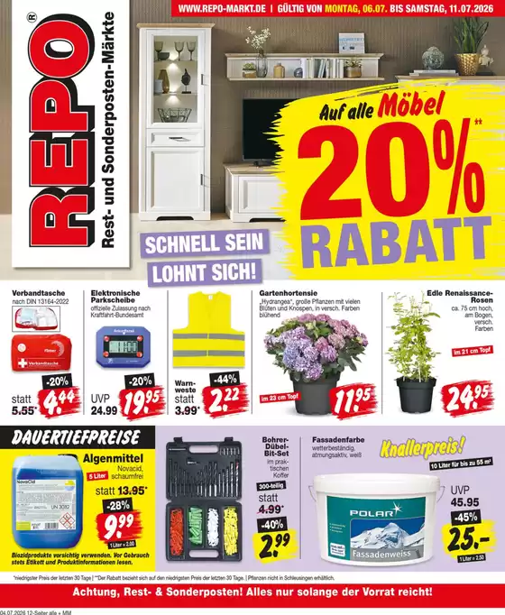 Repo Markt Katalog | Tolle Rabatte auf ausgewählte Produkte | 2026-07-06T00:00:00.000Z - 2026-07-11T00:00:00.000Z