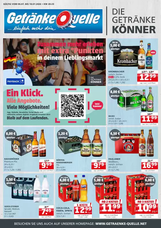 Getränke Quelle Katalog | Große Auswahl an Angeboten | 2026-07-06T00:00:00.000Z - 2026-07-18T00:00:00.000Z