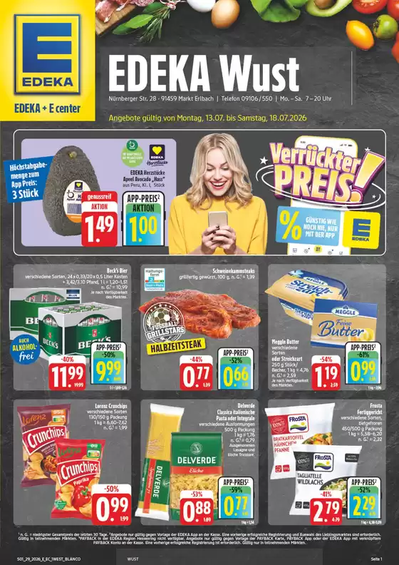 EDEKA Prospekt in Markt Erlbach | NativeX EDEKA Nordbayern KW29 | 2026-07-12T00:00:00.000Z - 2026-07-18T00:00:00.000Z
