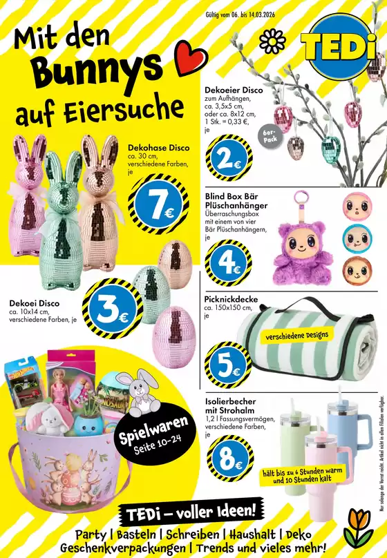 TEDi Katalog | Mit Den Bunnys Auf Eiersuche | 2026-07-09T00:00:00.000Z - 2026-07-14T00:00:00.000Z