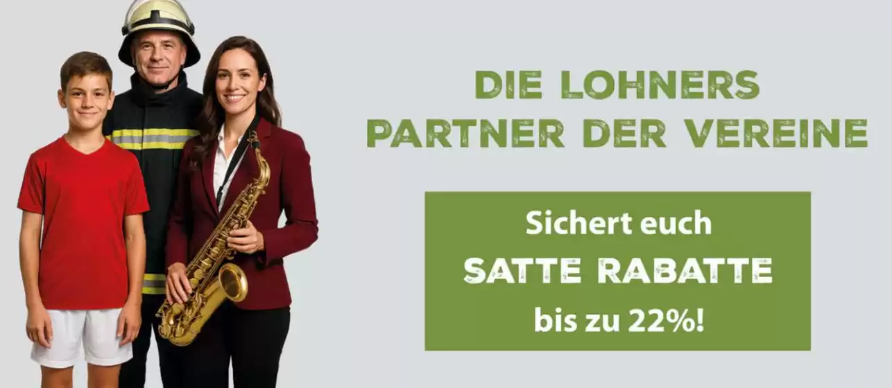 Die Lohners Katalog in Weilheim in Oberbayern | Die Lohners Partner Der Vereine* | 2026-07-10T00:00:00.000Z - 2026-07-22T00:00:00.000Z