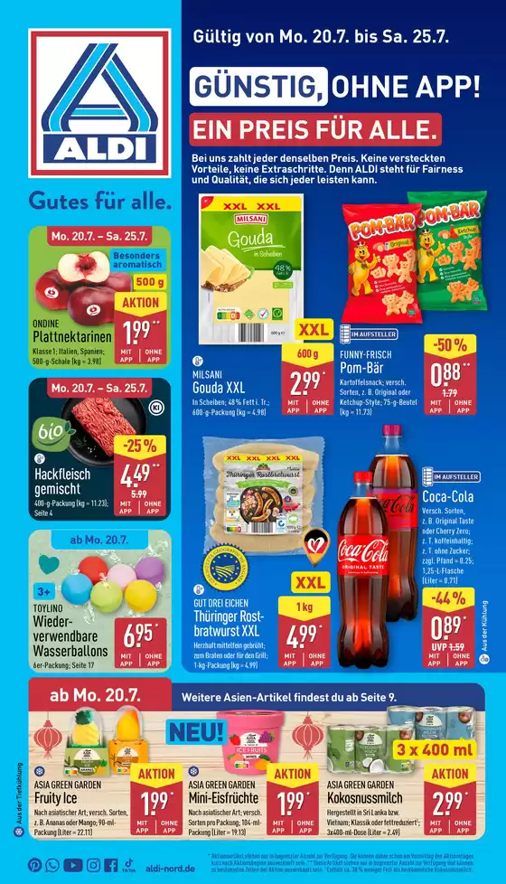 Aldi Nord Katalog in Niedere Börde | Top-Angebote für Sparfüchse | 2026-07-20T00:00:00.000Z - 2026-07-25T00:00:00.000Z