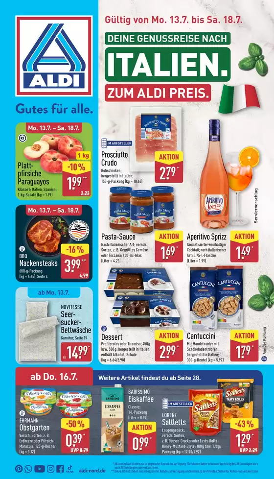 Aldi Nord Reisen Katalog | Aldi Süd Reisen flugblatt | 2026-07-13T00:00:00.000Z - 2026-07-18T00:00:00.000Z