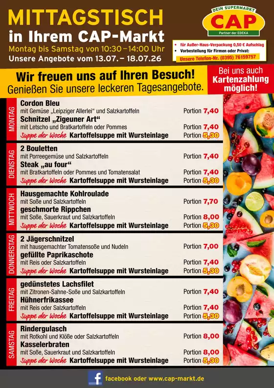 CAP Markt Katalog | Aktuelle Deals und Angebote | 2026-07-13T00:00:00.000Z - 2026-07-18T00:00:00.000Z