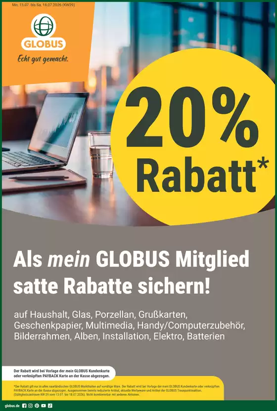 Globus Katalog | Unsere besten Schnäppchen | 2026-07-13T00:00:00.000Z - 2026-07-18T00:00:00.000Z