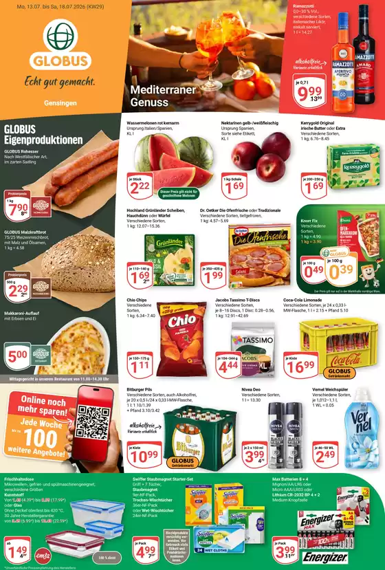 Globus Katalog | Aktuelle Deals und Angebote | 2026-07-13T00:00:00.000Z - 2026-07-18T00:00:00.000Z