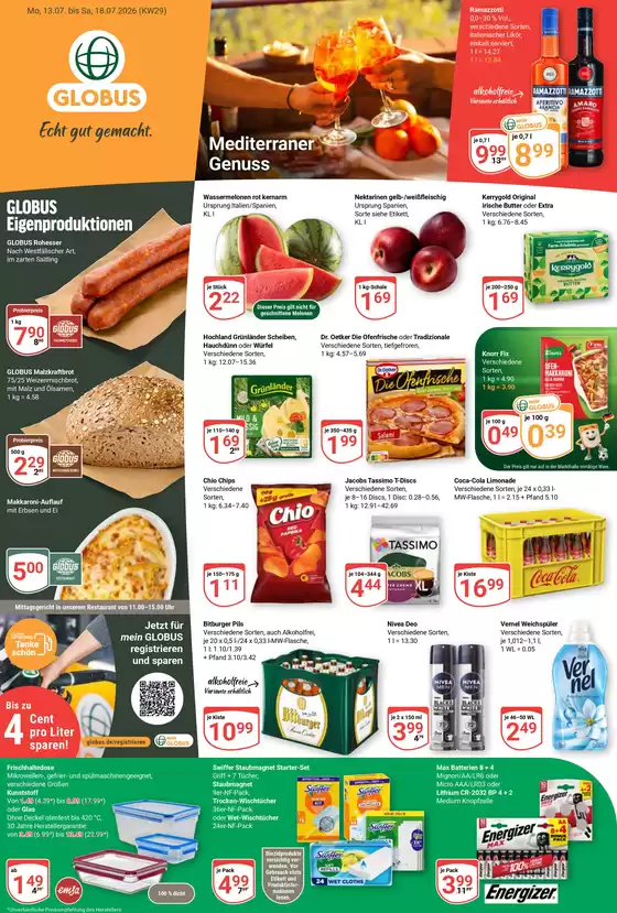 Globus Katalog | Unsere besten Deals für Sie | 2026-07-13T00:00:00.000Z - 2026-07-18T00:00:00.000Z