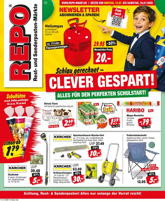 Repo Markt Katalog | Tolle Rabatte auf ausgewählte Produkte | 2026-07-13T00:00:00.000Z - 2026-07-18T00:00:00.000Z