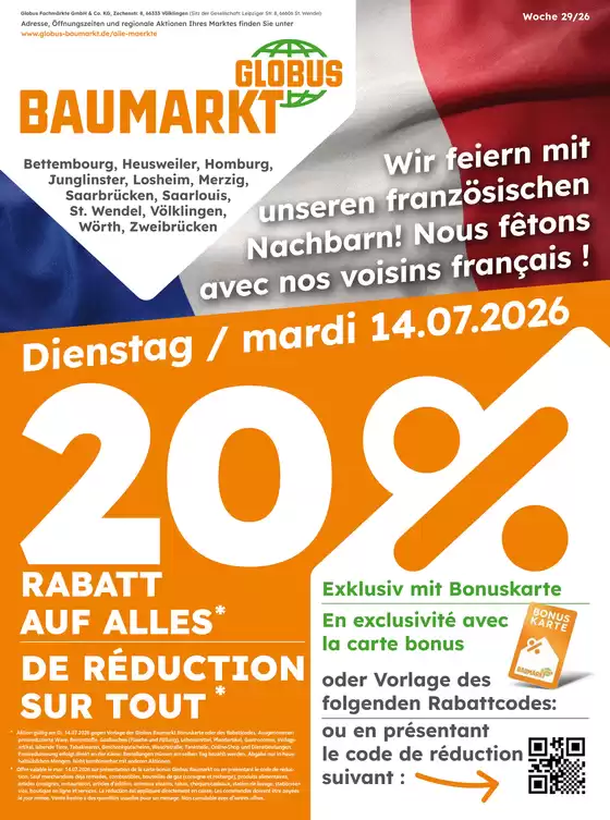 Globus Baumarkt Katalog | Unsere besten Deals für Sie | 2026-07-14T00:00:00.000Z - 2026-07-14T00:00:00.000Z