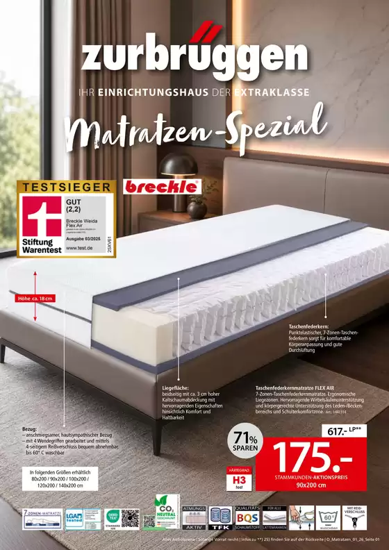 Zurbrüggen Prospekt | Matratzen Spezial | 2026-07-15T00:00:00.000Z - 2026-07-29T00:00:00.000Z