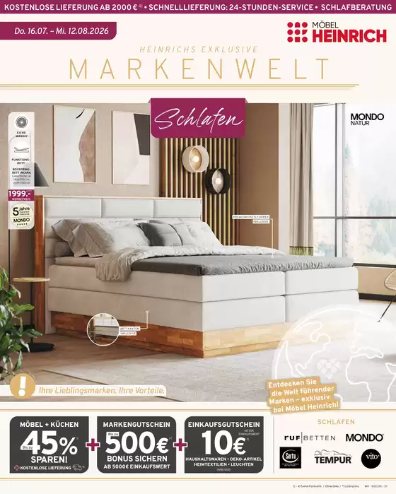 Möbel Heinrich Katalog in Alt Mölln | Angebote für Schnäppchenjäger | 2026-07-16T00:00:00.000Z - 2026-08-12T00:00:00.000Z