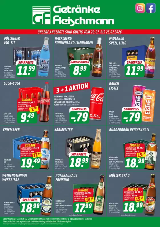 Getränke Fleischmann Katalog | UNSERE ANGEBOTE SIND ` | 2026-07-21T00:00:00.000Z - 2026-07-25T00:00:00.000Z