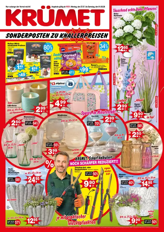 Krümet Sonderposten Katalog | SONDERPOSTEN ZU KNALLERPREISEN -- | 2026-07-27T00:00:00.000Z - 2026-08-01T00:00:00.000Z